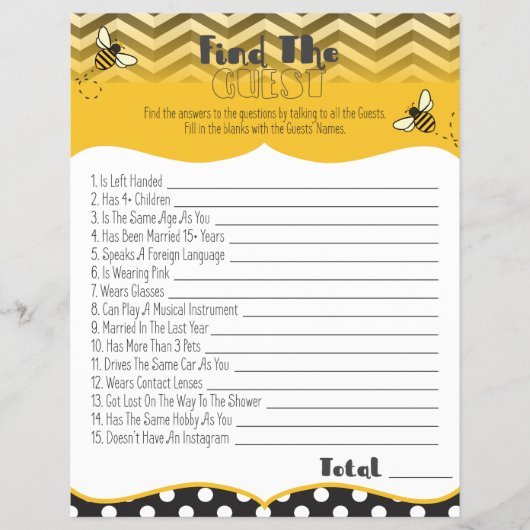 BaBee-Baby shower Zoek de afdrukking van het gasts Flyer (Voorkant)