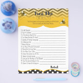 BaBee-Baby shower Zoek de afdrukking van het gasts Flyer (Enkel)