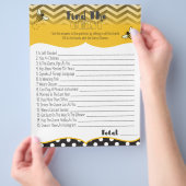 BaBee-Baby shower Zoek de afdrukking van het gasts Flyer (Hand)