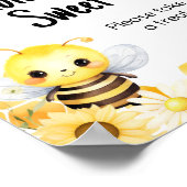 Babee Bee Baby shower Baby's zijn zoet Poster (Hoek)