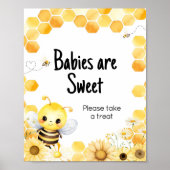 Babee Bee Baby shower Baby's zijn zoet Poster (Voorkant)