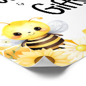 Babee Bee Baby shower boeken en geschenken Poster (Hoek)