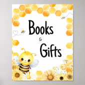 Babee Bee Baby shower boeken en geschenken Poster (Voorkant)