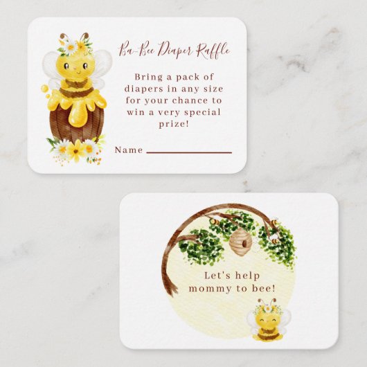 BaBee Diaper Raffle Enclosure Kaart (Voorkant / Achterkant)