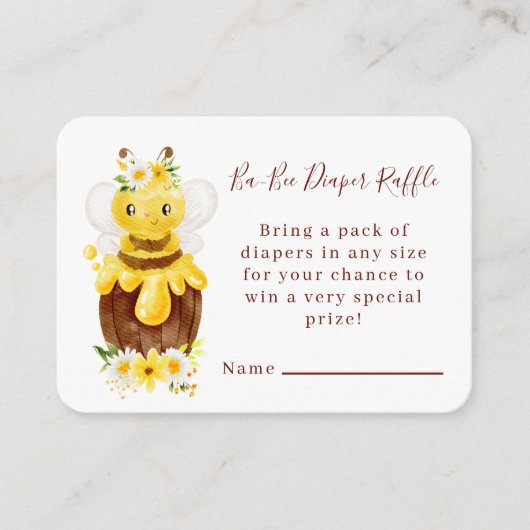 BaBee Diaper Raffle Enclosure Kaart (Voorkant)