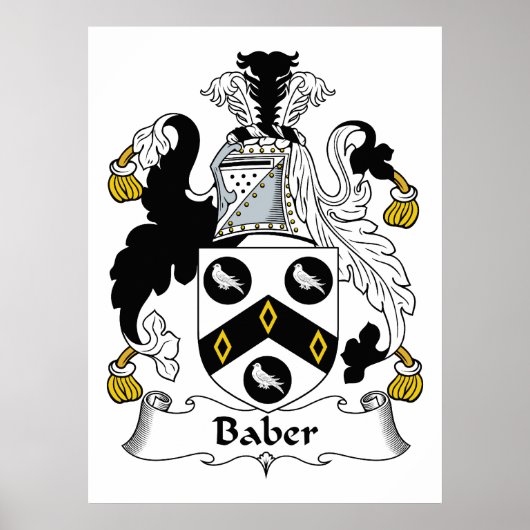 Baber Family Crest Poster (Voorkant)