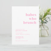 Babes die brunch Galentines uitnodiging (Staand voorkant)