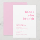 Babes die brunch Galentines uitnodiging (Voorkant / Achterkant)