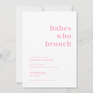Babes die brunch Galentines uitnodiging