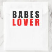 Babes lover rechthoekige sticker (Tas)