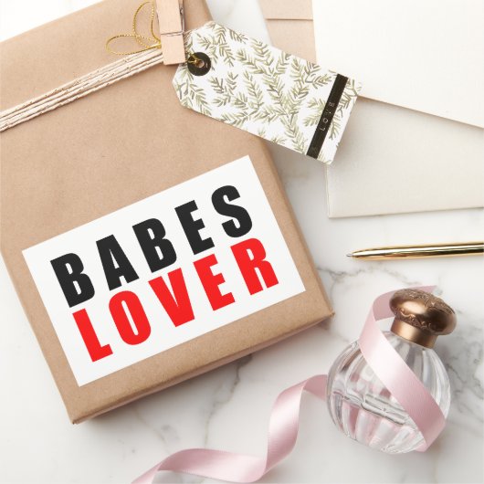 Babes lover rechthoekige sticker (Geschenken)
