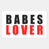 Babes lover rechthoekige sticker (Voorkant)