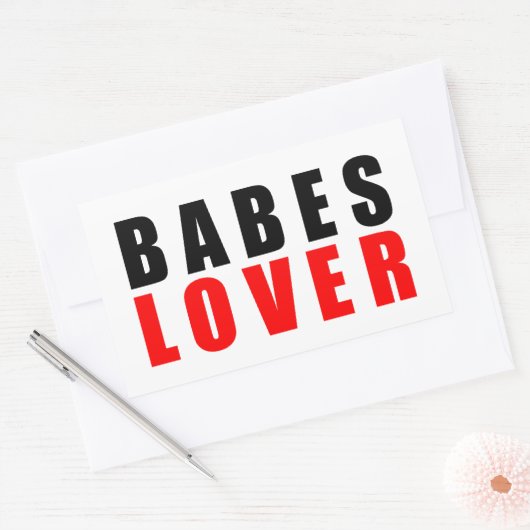 Babes lover rechthoekige sticker (Envelop)