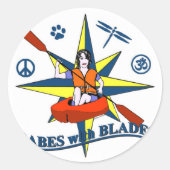 Babes met Blades sticker (Voorkant)