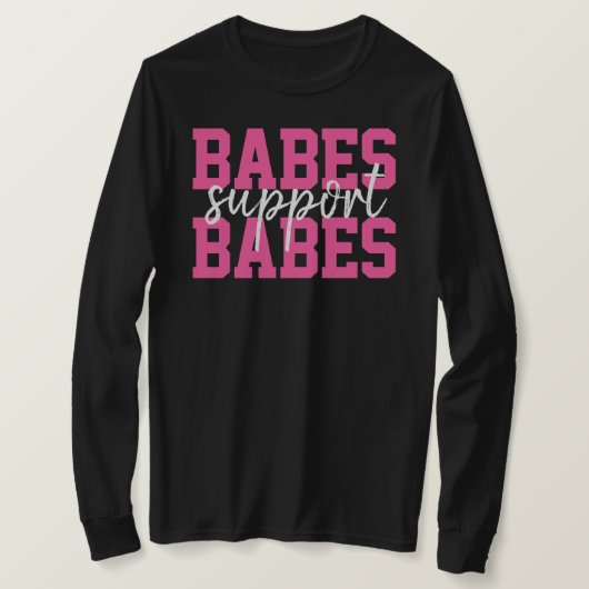 Babes Ondersteuning Babes Hot Roze Borstkanker Tea T-shirt (Design voorkant)