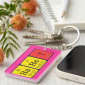 Babet periodieke lijstnaamidentificatie sleutelhanger (Voorkant Rechts)