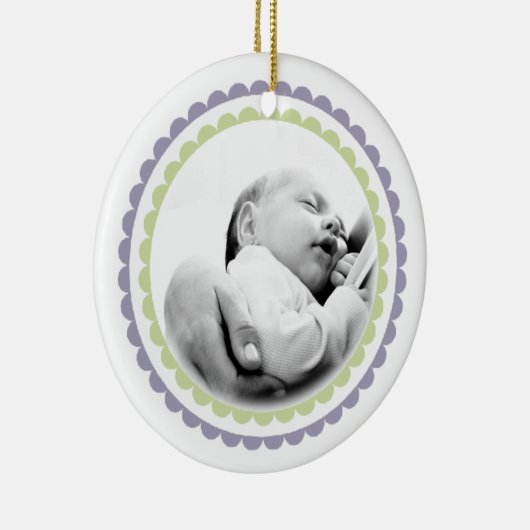 Babies 1e kerstnaam Foto Ornament Keepomwille (Rechts)