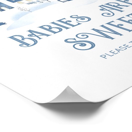 Babies are sweet Its takes a Village Winter Snow Poster (Hoek)