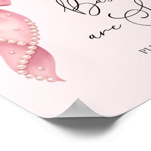 Babies Are Sweet Take a Treat Pink Bow Bow Poster (Hoek)