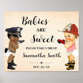 Babies are Sweet Take Treat Little Recruit Shower Poster
