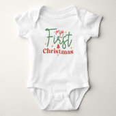 Babies Baby Eerste eerste kerstcadeau voor nieuwe Romper (Voorkant)