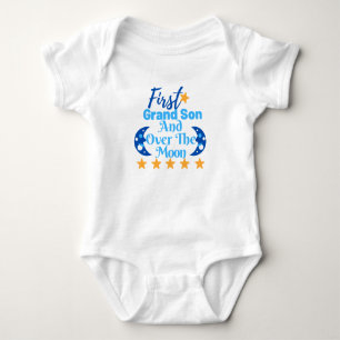 Babies' Bodysuit-set - First Grandson Print Body S Romper