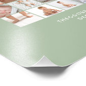 Babies eerste jaar foto collage script groen afdruk (Hoek)