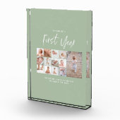 Babies eerste jaar groen fotocollage script fotoblokken (Rechts)