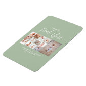 Babies eerste jaar groen fotocollage script magneet (Linkerzijde)