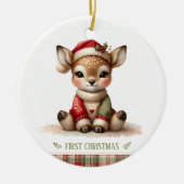 Babies First Christmas Keepsake Photo Keramisch Ornament (Voorkant)