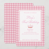 Babies First Coquette Birthday! Kaart (Voorkant / Achterkant)