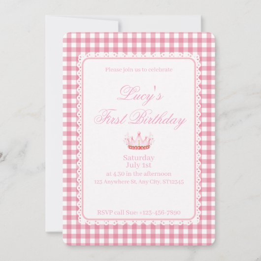 Babies First Coquette Birthday! Kaart (Voorkant)