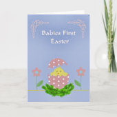 Babies First Easter Kaart met Baby Chick & Egg (Voorkant)