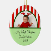 Babies First Kerstfotoornament Keramisch Ornament (Rechts)