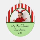 Babies First Kerstfotoornament Keramisch Ornament (Links)