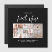 Babies het eerste jaar monochroom fotocollage schr (Voorkant / Achterkant)