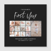 Babies het eerste jaar monochroom fotocollage schr (Voorkant)