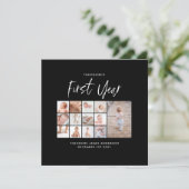 Babies het eerste jaar monochroom fotocollage schr (Staand voorkant)