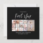 Babies het eerste jaar monochroom fotocollage schr (Voorkant)