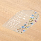 Babies in Bloom | Twins Baby Shower Acryl Uitnodigingen (Laagn)