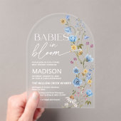 Babies in Bloom | Twins Baby Shower Acryl Uitnodigingen (Insitu (Draagbaar))