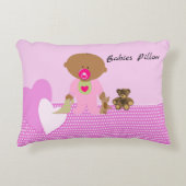 Babies Pillow Design in Pinks Girl Accent Kussen (Voorkant)