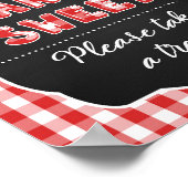 Babies R Sweet Favor Sign - Rode Baby Q Poster (Hoek)