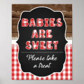 Babies R Sweet Favor Sign - Rode Baby Q Poster (Voorkant)
