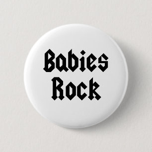 Babies Rock Baby T-shirt Ronde Button 5,7 Cm