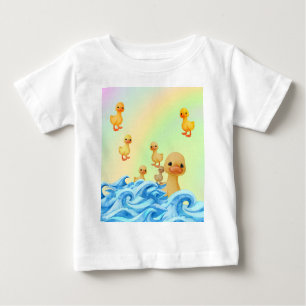 Babies T-Shirt met baby eenden en moeder