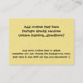 Babies Toddlers Daycare Nursery YELLOW Visitekaartje (Achterkant)