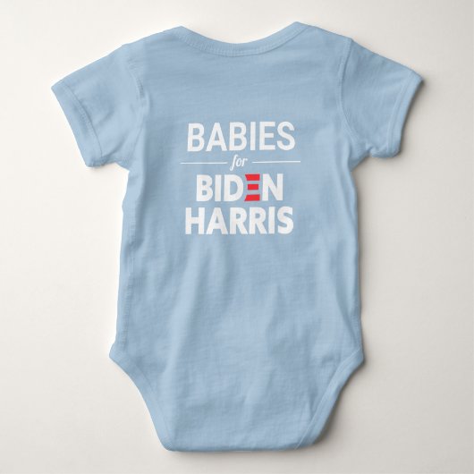 Babies voor Biden Harris Custom Text Blue Romper (Achterkant)