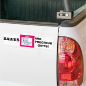 BABIES ZIJN PRECIES GIFTEN! BUMPERSTICKER (Op Truck)