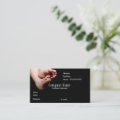 BabiesFeetInBlack-4-zazzle, bedrijfsnaam, Compa.. Visitekaartje (Staand voorkant)